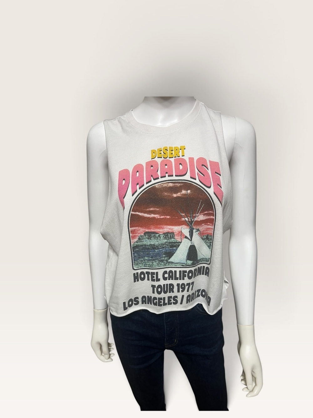 Forever 21 Hotel California Desert Paradise Graphic Muscle Tank Women’s S Boho